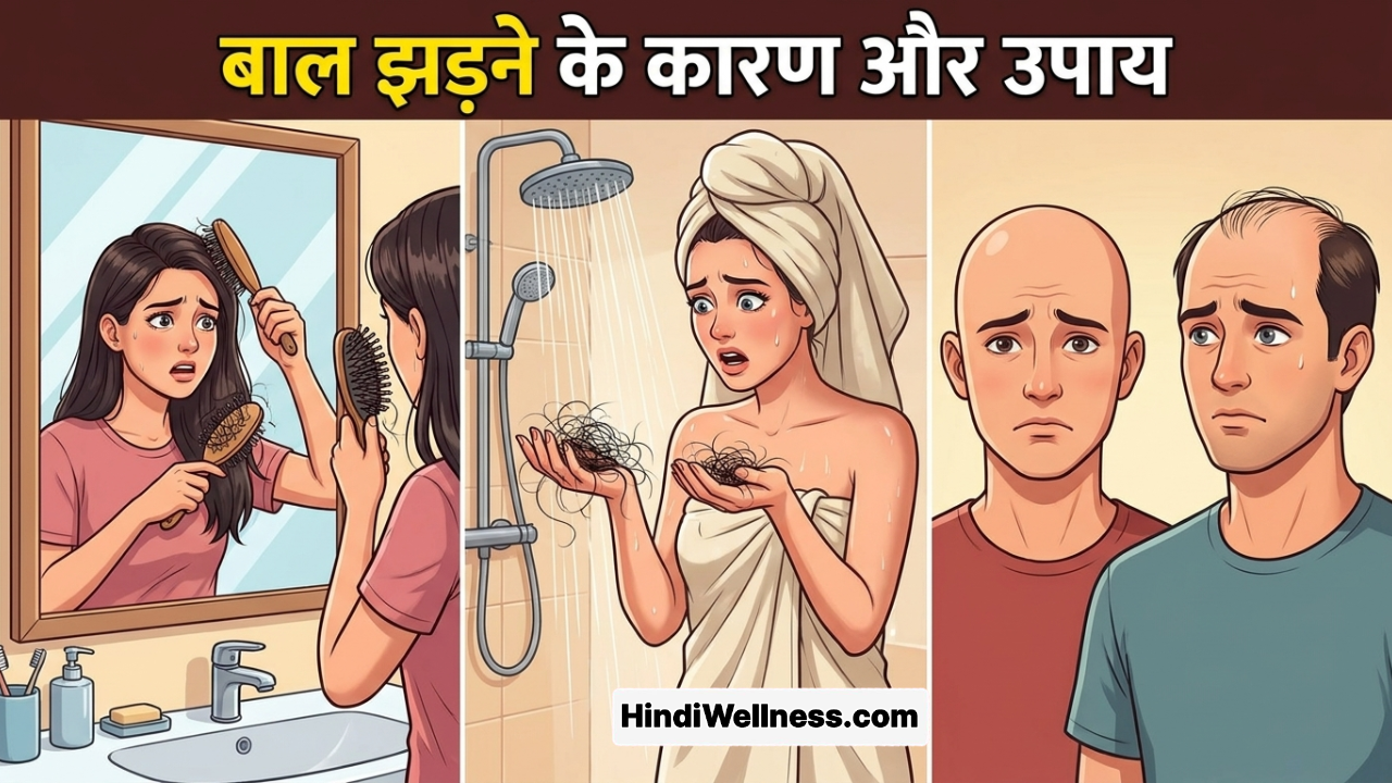बालों का झड़ना कैसे रोके ? How To Stop Hairl Fall ? Hindiwellness.com